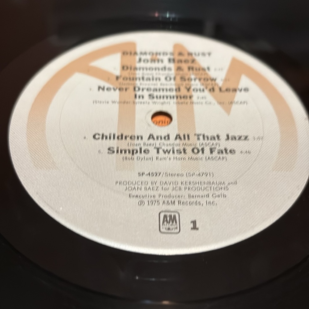 Joan Baez Diamonds & Rust Vinyl Record LP - Picture 6 of 6